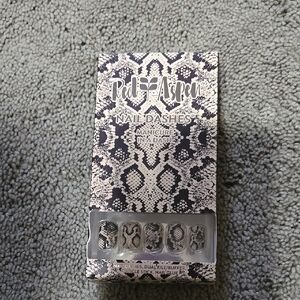 Red Aspen Nail Dashes with Snake Print